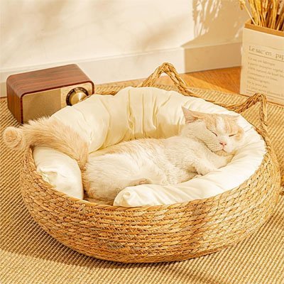 Panier osier Chat | Cosy - Natural - chat douillet