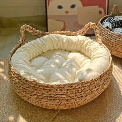Panier osier Chat | Cosy - Natural - chat douillet
