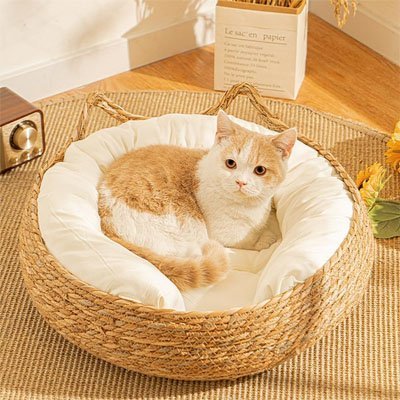Panier osier Chat | Cosy - Natural - chat douillet